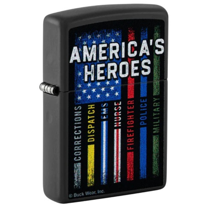 Zippo 48634 Buck Wear American Heroes Lighter – Black Flag Outfitters