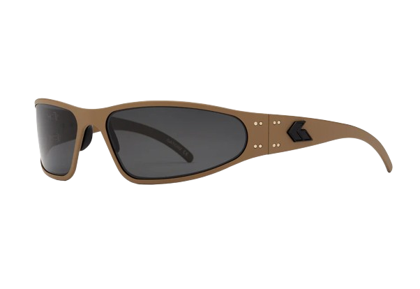 Gatorz Wraptor Tan Frame l Smoke polarized Lens