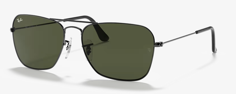 Ray-Ban Caravan Gunmetal Frame l G-15 Green Lens RB3136
