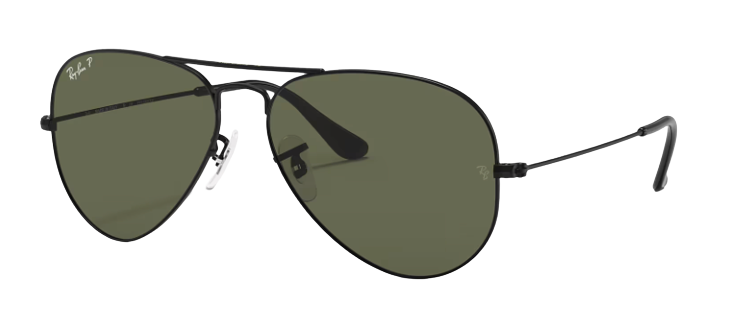 Ray-Ban RB3025 Aviator Large Metal Black | G-15 Green