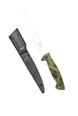 Rill Simple Tools Waterman Camo Fixed Filet Knife