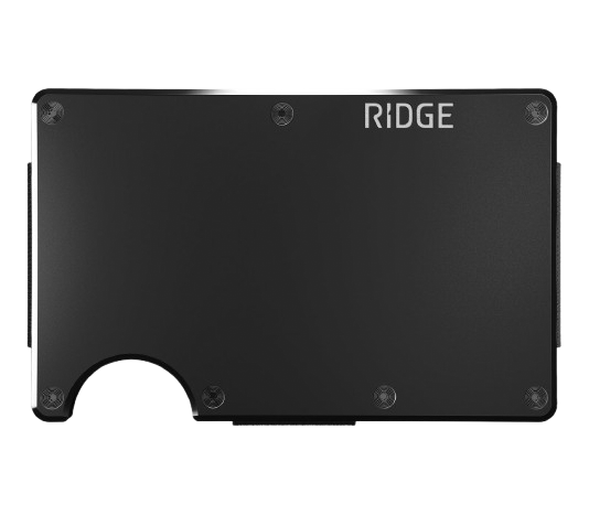 The Ridge Wallet - Royal Black W/Cash Strap