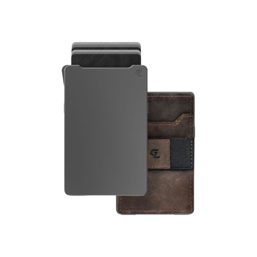 Groove Life Wallet - M1 Gun Metal/Brown Leather