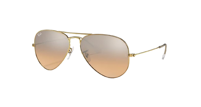 Ray Ban Aviator Large Metal Arista Frame l Pink Mirror Gradient Grey Lens