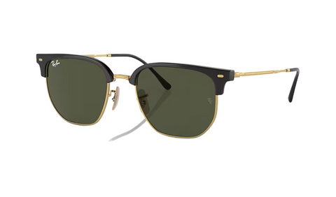 Ray-Ban New Clubmaster Black on Arista Frame l Green Lens