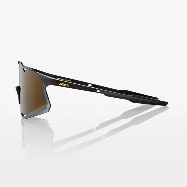 100% HYPERCRAFT® Matte Black Soft Gold Mirror Lens