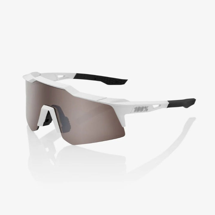 100% SPEEDCRAFT® XS Matte White HiPER® Silver Mirror Lens