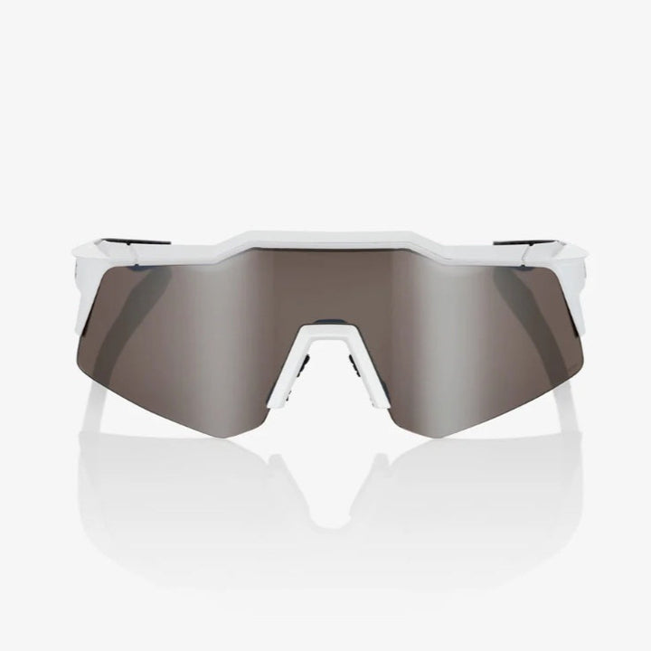 100% SPEEDCRAFT® XS Matte White HiPER® Silver Mirror Lens
