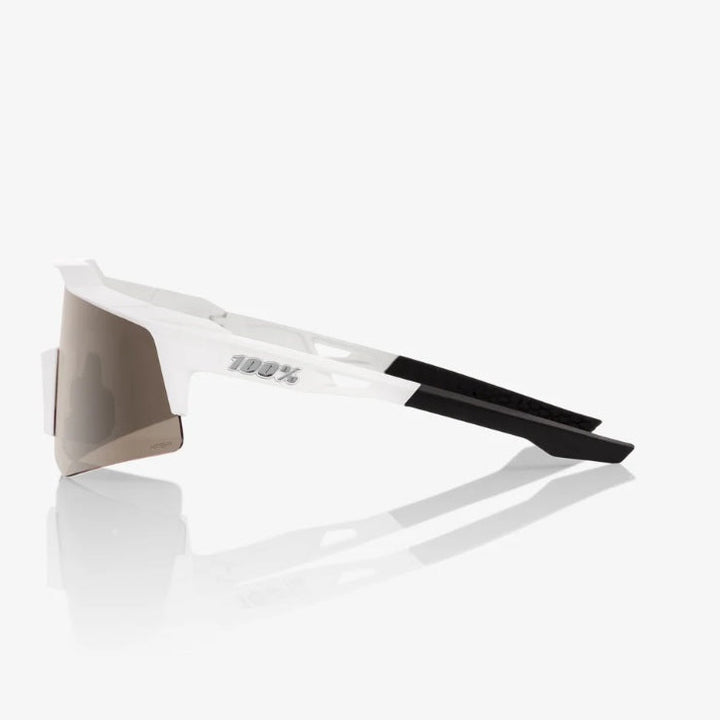 100% SPEEDCRAFT® XS Matte White HiPER® Silver Mirror Lens