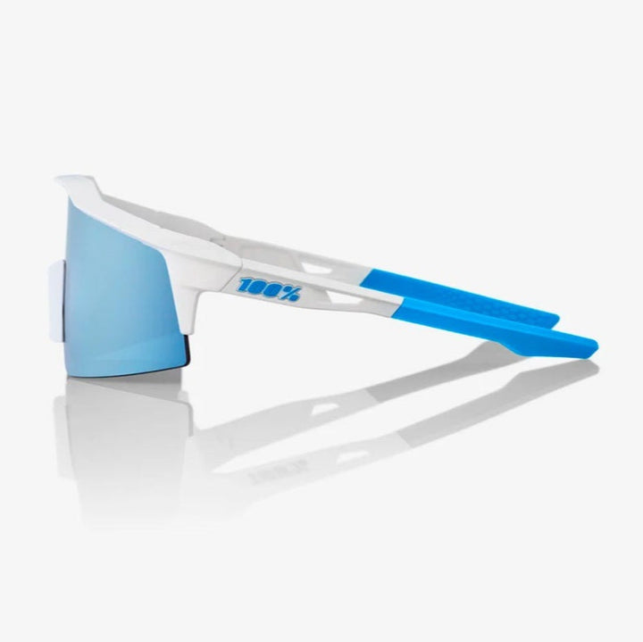 100% Speedcraft SE Movistar Team White Frames l HiPER Blue Multilayer Mirror Lens