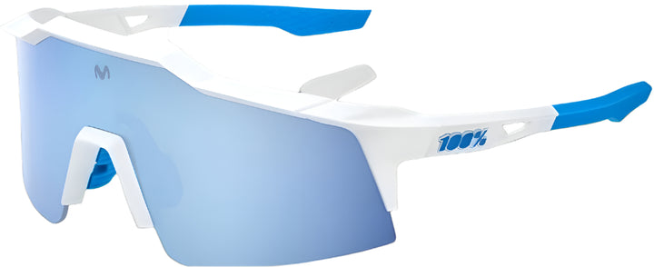 100% Speedcraft SL SE Movistar Team White Frames l HiPER Multilayer Mirror Lens