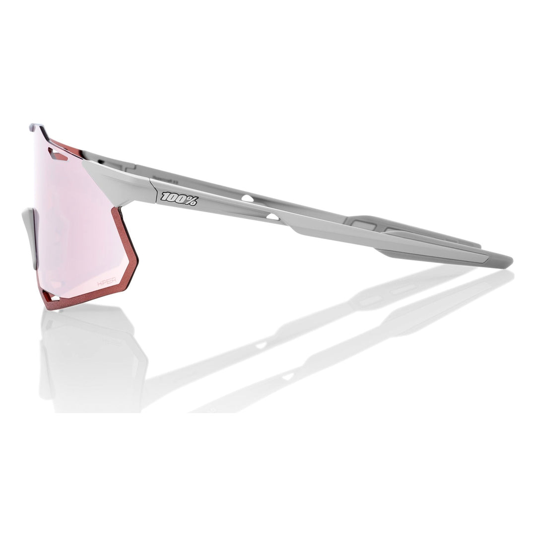 100% Hypercraft XS Matte Stone Grey HiPER Crimson Silver Mirror Lens 60002-00001