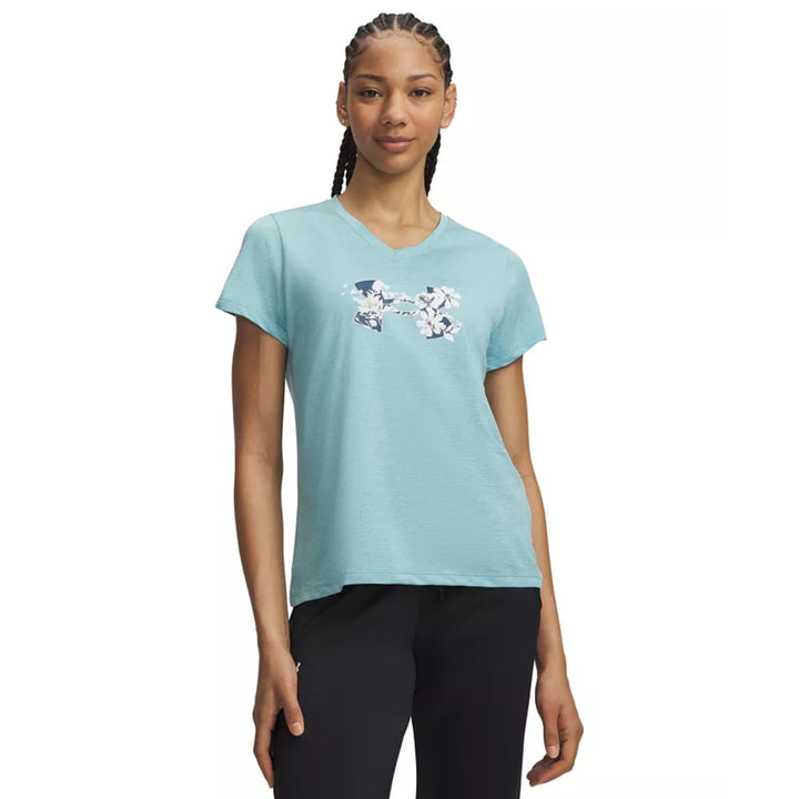 Under Armour Women's Tech Twist Graphic Short Sleeve V-Neck