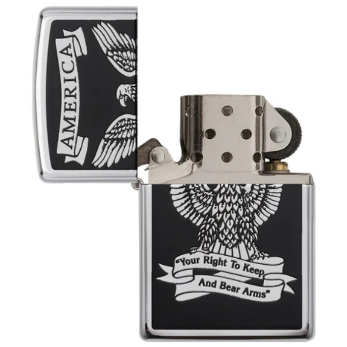 Zippo 28290 Black and White Americana Lighter