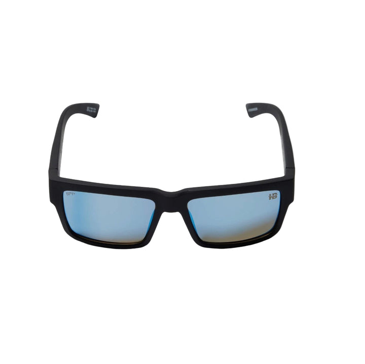 Spy Montana Soft Matte Black Frame l Happy Boost Polar Ice Blue Mirror Lens
