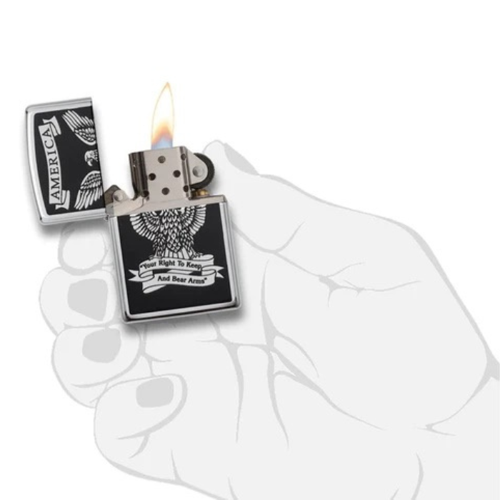 Zippo 28290 Black and White Americana Lighter
