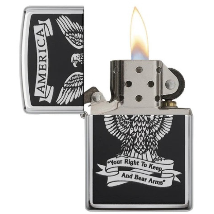 Zippo 28290 Black and White Americana Lighter