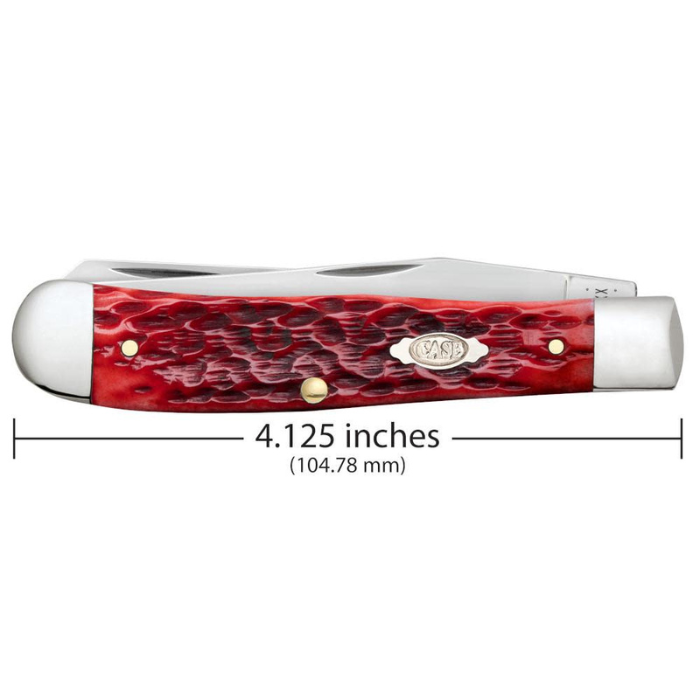 Case Dark Red Bone Peach Seed Jigg Trapper