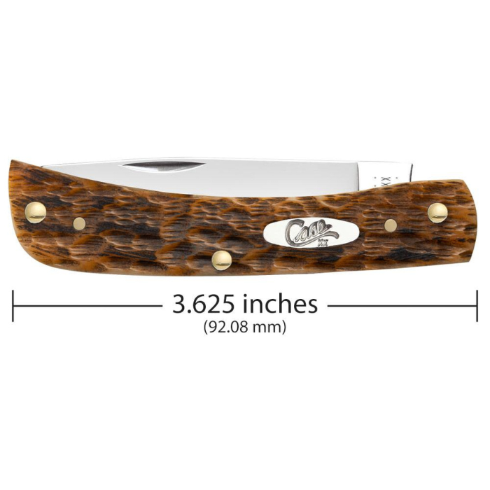 Case Amber Bone Peach Seed Jig Sod Buster Jr