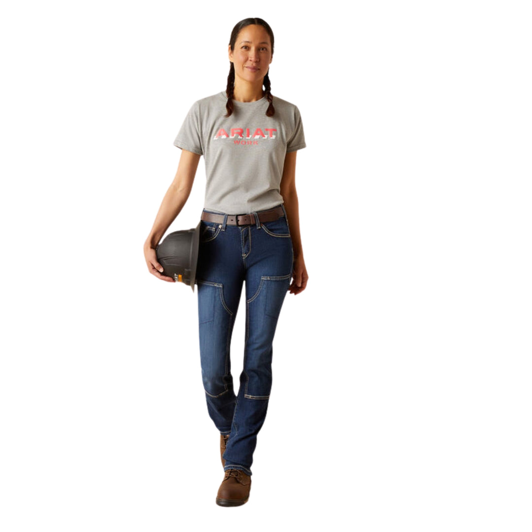 Ariat Women's Rebar PR DuraStretch Riveter Double Front Straight Jean