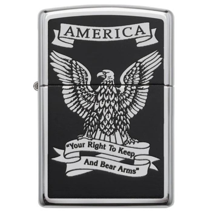 Zippo 28290 Black and White Americana Lighter