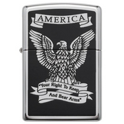 Zippo 28290 Black and White Americana Lighter