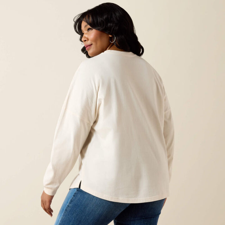 Ariat Women's Canvas Oversized Long Sleeve T-Shirt