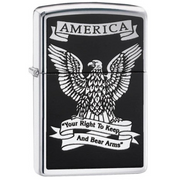 Zippo 28290 Black and White Americana Lighter