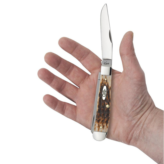 Case Amber Bone Peach Seed Jig Trapper