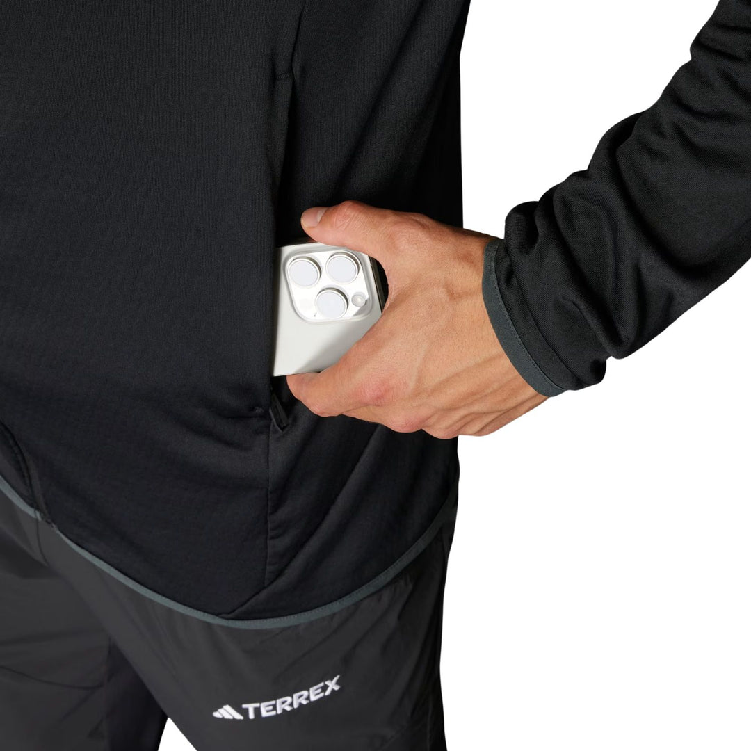 Adidas Terrex Men's Xperior Climawarm Light Fleece Hooded Jacket