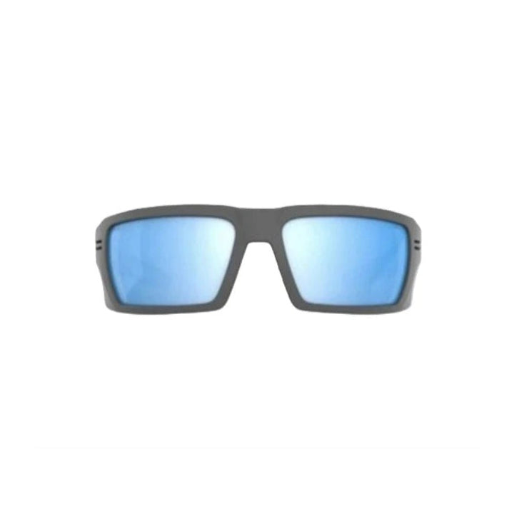 Spy Rebar SE Ansi Matte Gray Frame l Happy Boost Polar Ice Blue Mirror Lens