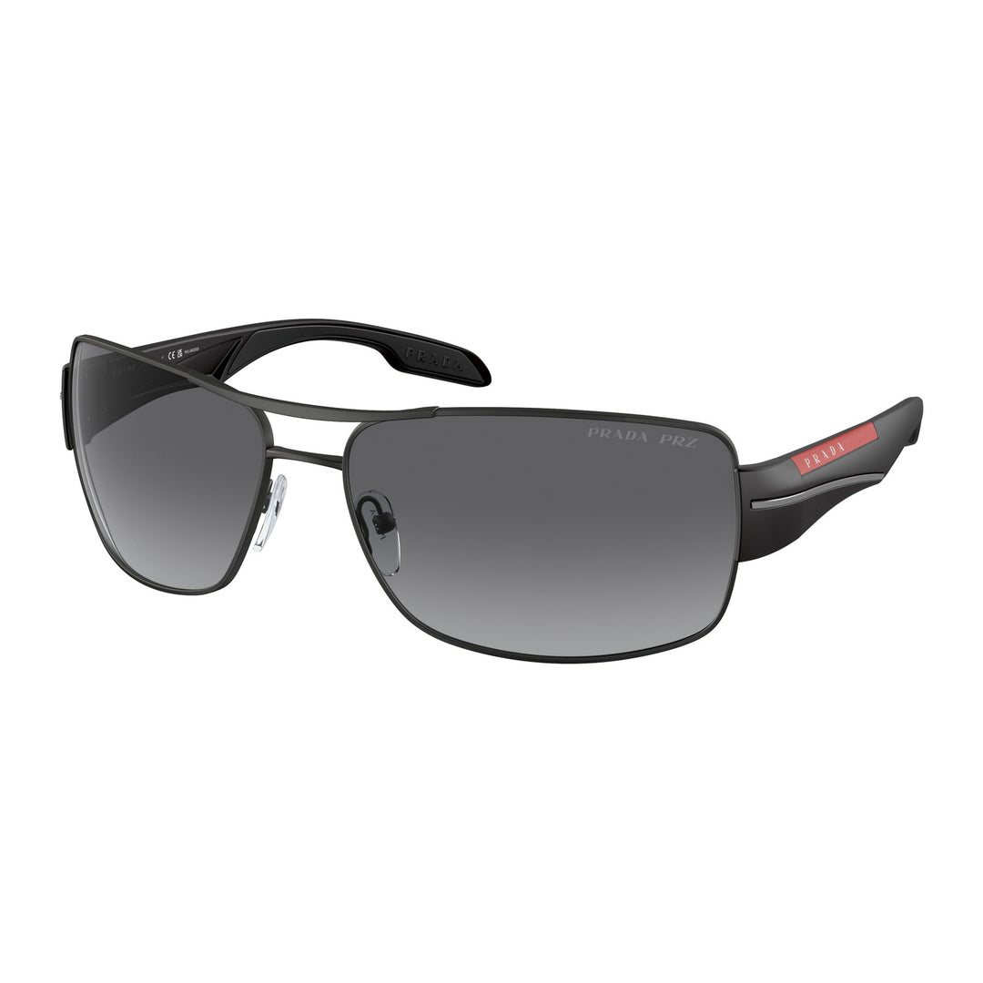 Prada PS53NS Sunglasses - Black Rubber | Polar Grey Gradient (DG05W1)