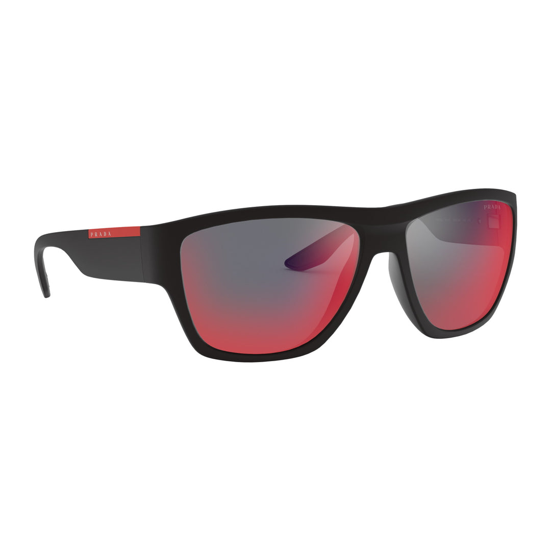 Prada PS08VS Sunglasses - Dark Grey | Mirror Blue/Red (DG008F)
