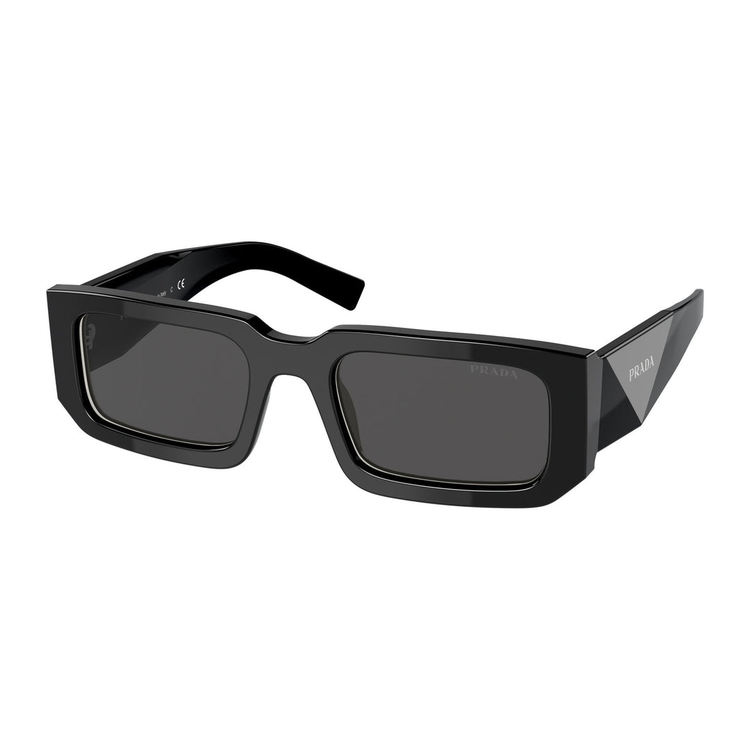 Prada PR06YSF Sunglasses - Black/White | Dark Grey (09Q550)
