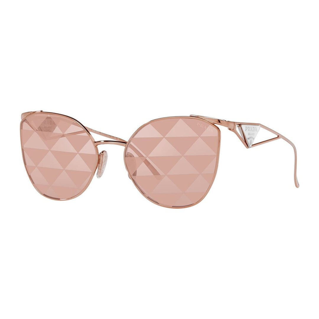 Prada PR50ZS Sunglasses - Pink Gold | Pink Tampo Triangles Silver (SVF05T)