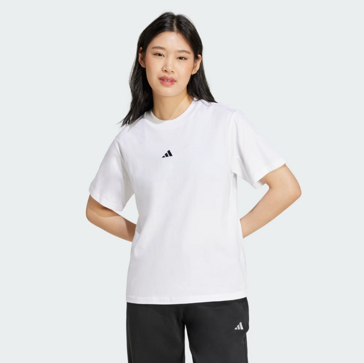 Adidas Women's Essentials Small Logo Cotton Tee