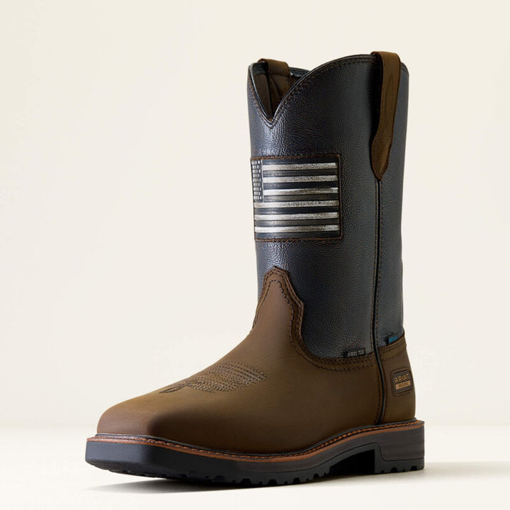 Ariat Men's Activator Patriot Waterproof Wide Square Toe Steel Toe Work Boot