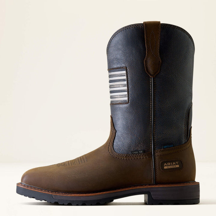 Ariat Men's Activator Patriot Waterproof Wide Square Toe Steel Toe Work Boot