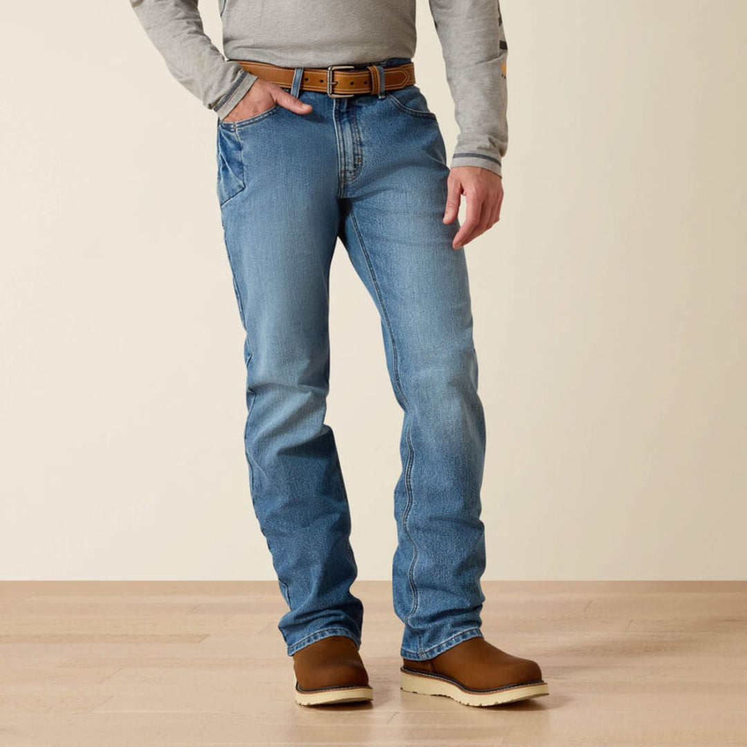 Ariat Men's Rebar M4 Relaxed DuraStretch Basic Boot Cut Jean