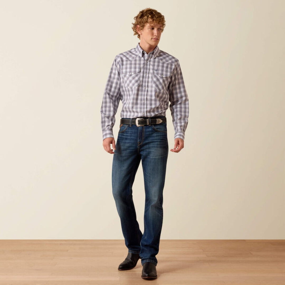 Ariat Men's Wrinkle Free Dash Fitted Snap Shirt