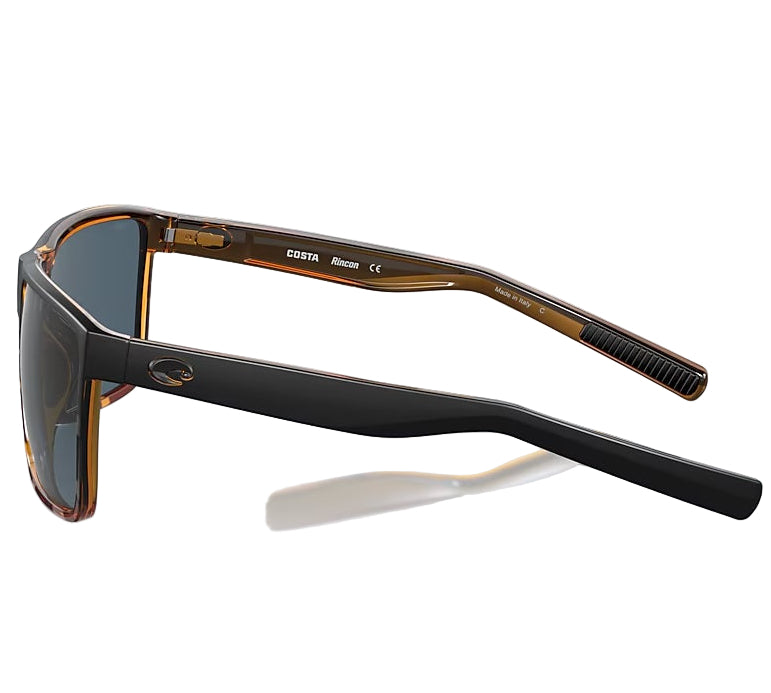 Costa Del Mar Rincon 06S9018 Matte + Black Shiny Tortoise Frame / Gray 580P Lens