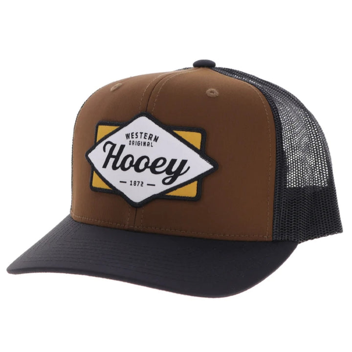 HOOEY "DIAMOND" HAT BROWN & BLACK W/PATCH