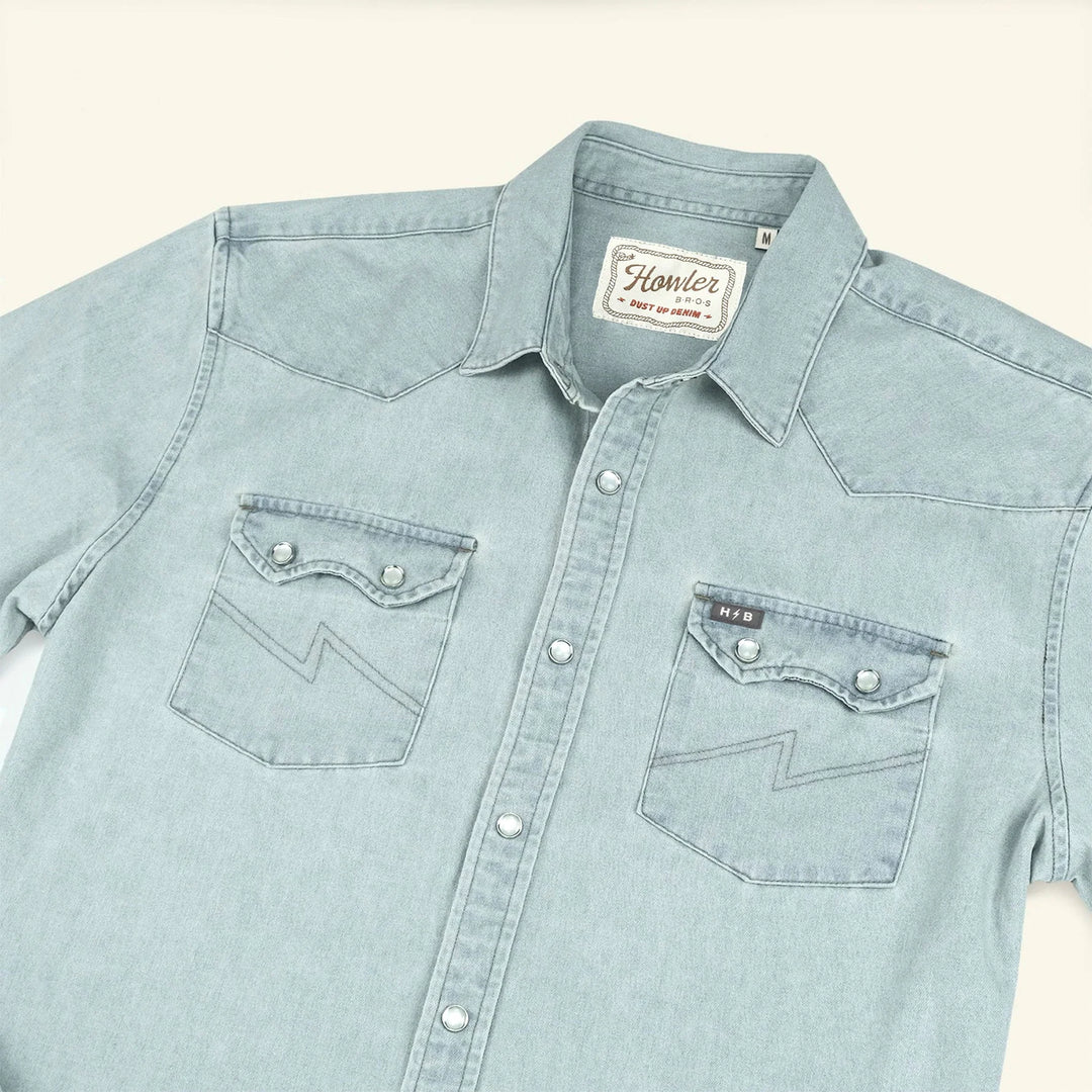 Howler Bros Dust Up Denim Longsleeve Snapshirt | Men's