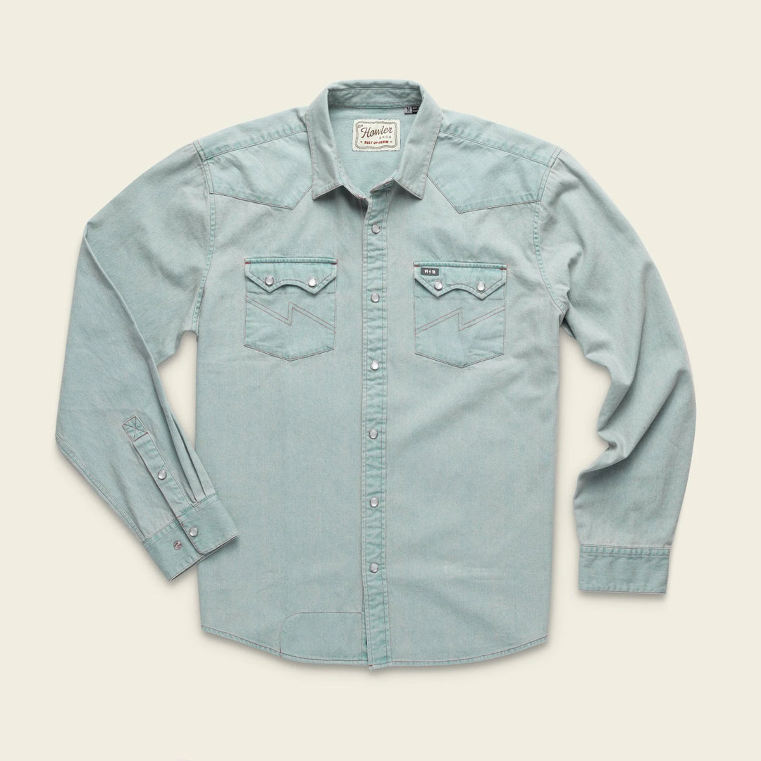 Howler Bros Dust Up Denim Longsleeve Snapshirt | Men's