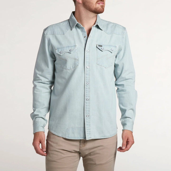 Howler Bros Dust Up Denim Longsleeve Snapshirt | Men's