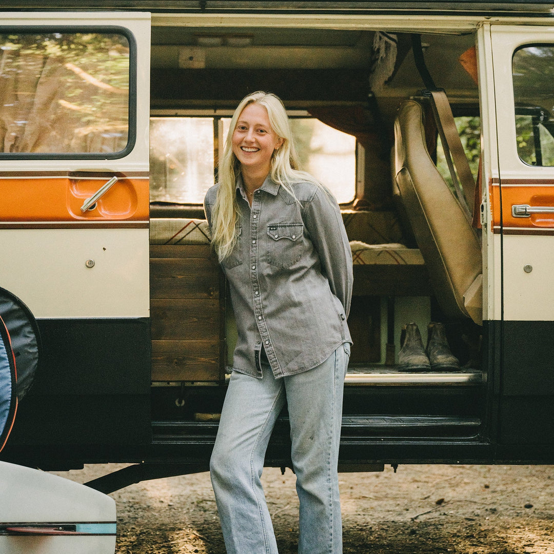 Howler Bros Dust Up Denim Longsleeve Snapshirt | Men's