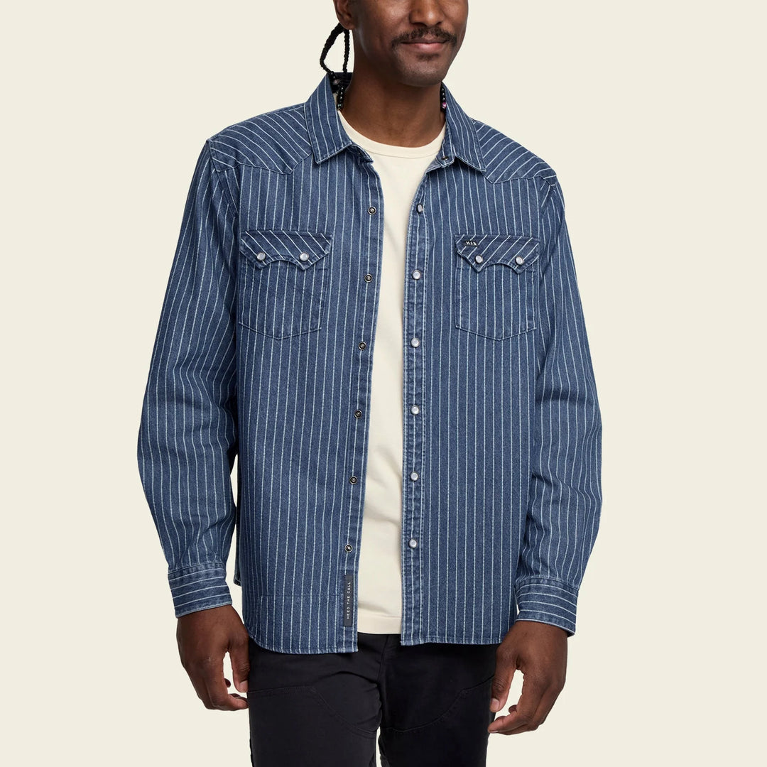 Howler Bros Dust Up Denim Longsleeve Snapshirt | Men's