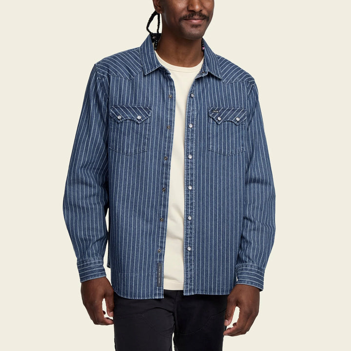 Howler Bros Dust Up Denim Longsleeve Snapshirt | Men's