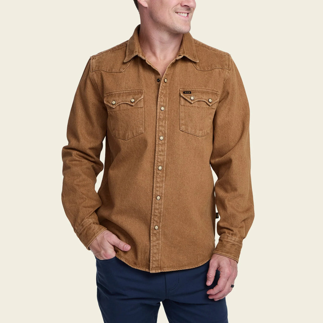 Howler Bros Dust Up Denim Longsleeve Snapshirt | Men's