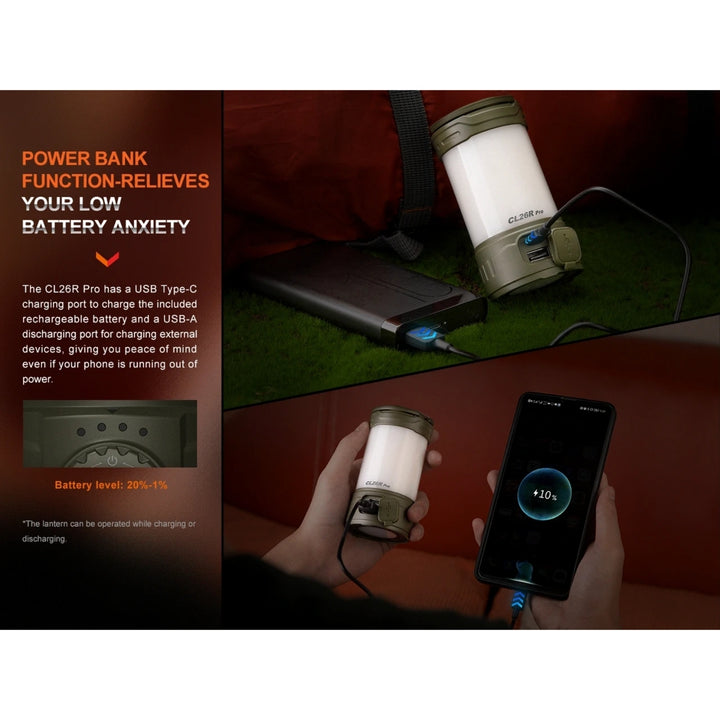 Fenix CL26R Pro Multifunctional Portable Rechargeable Camping Lantern